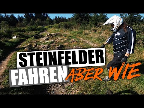 Steinfeld fahren Lernen Fahrtechnik Training -  Downhill mit Tomas Free and Ride Bikepark Olpe