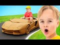 Cardboard Cars Challenge For Kids