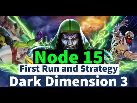 Dark Dimension 3: Node 15 - First Run Attempt | DD3 Playthrough | Marvel Strike Force - Free to Play