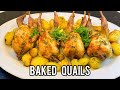 Delicious Baked Quails | How to cook Quails easy recipe