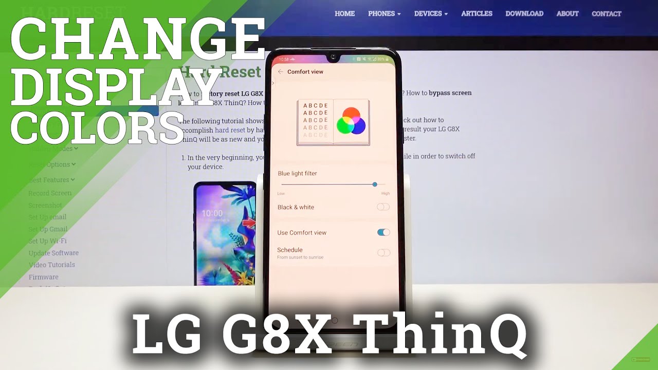 How to Activate Eye Comfort Mode in LG G8X ThinQ