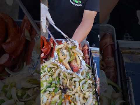 Mexican hot dog is also known as street dog or Sonoran hot dog #shorts #youtubeshorts #joyfoodlv