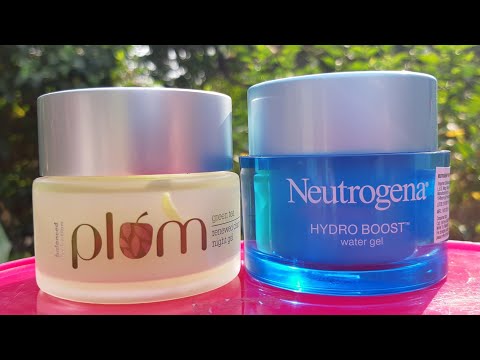 Neutrogena HYDRO BOOST water gel vs plum green tea renewed night gel review | best cream for winters Video
