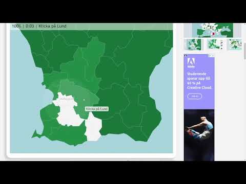 Seterra - Sweden: Greater Malmö: Municipalities in 0:05 (WORLD RECORD)