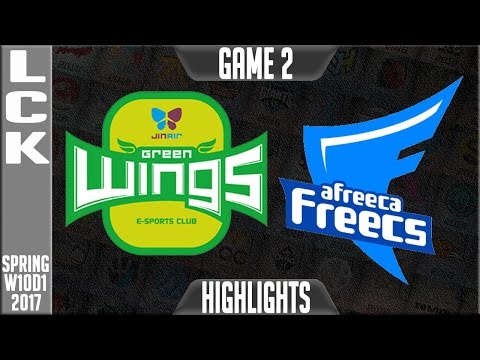 Jin Air Greenwings vs Afreeca Freecs Highlights Game 2 - LCK W10D1 Spring 2017 JAG vs AFS G2