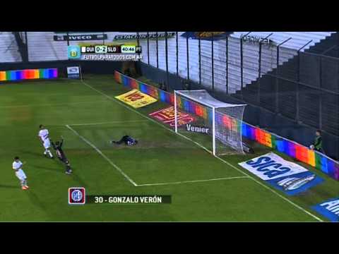 Gol de Verón. Quilmes 0 - San Lorenzo 2. Fecha 4. Torneo Primera División 2014. FPT