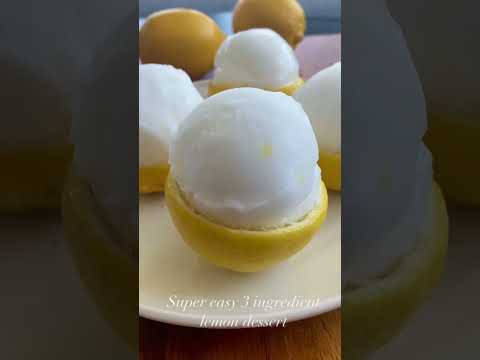 🍋 3 ingredient lemon sorbet