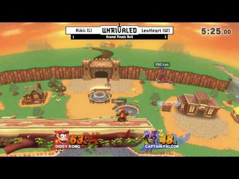 Unrivaled 4 WiiU - Kiki (Diddy Kong) vs FBC LeoHeart (Mewtwo) - Grand Finals (Stream Dies)