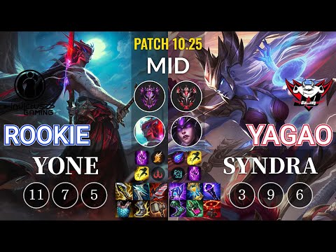 IG Rookie Yone vs JDG Yagao Syndra Mid - KR Patch 10.25