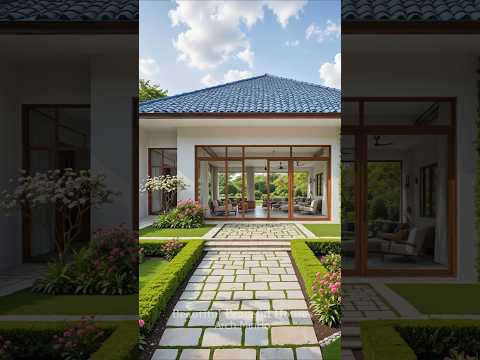 The house is like a resort bungalow.