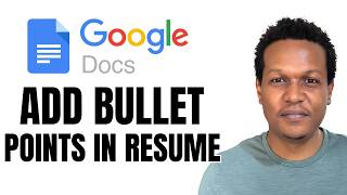 How to add BULLET POINTS in Resume Google Docs