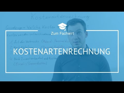 Kostenartenrechnung Teil 1 "Wie gliedere ich Kosten?" Rechnungswesen Fachwirt IHK