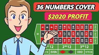 36 NUMBERS COVER $2020 PROFIT 👍 ROULETTE STRATEGY TO WIN / CASINO ROULETTE #MONEY #CASINO #VIRAL