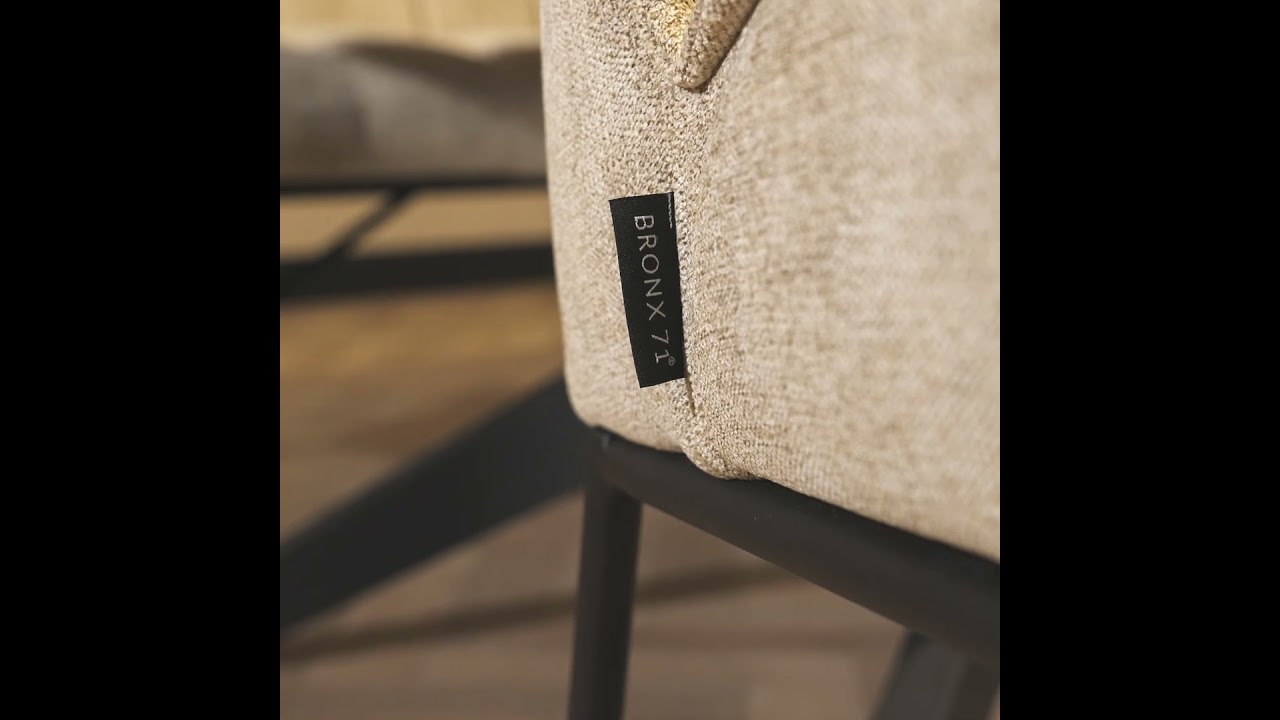 Banc de salle à manger scandinave Jelle taupe 155 cm