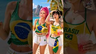 Jinu ajuda a Rumi a olhar o jogo do brasil na copa do mundo #shorts #rumi #kpopdemonhunters #kpop