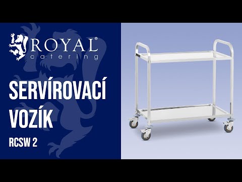 Video - Tovar z druhej ruky Servírovací vozík - 2 police - do 160 kg