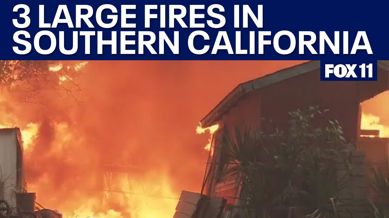 3 fires torch 4 Southern California counties, destroying homes, forcing evacuations