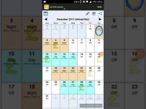 ازاى تخلي برنامج shift calendar يضبط الايام لوحده