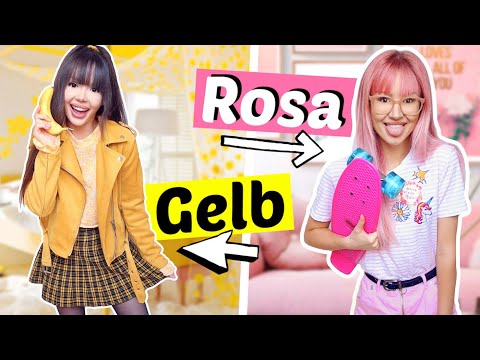 Nur EINE Farbe für 24 Stunden mit BFF 🌈 Shoppen, Essen, Challenge | ViktoriaSarina