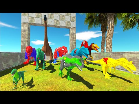 MARVEL COMICS SPEED RACE DINOSAURS SUPERHEROES RESCUE Jurassic Park - Animal Revolt Battle Simulator