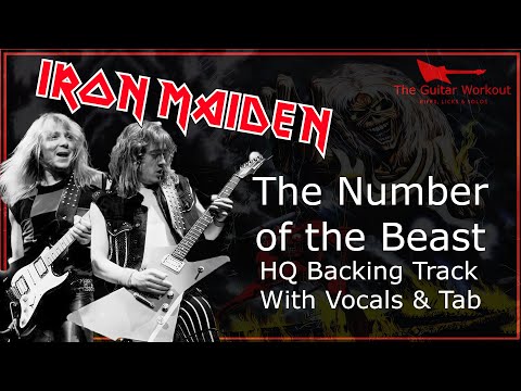 Iron Maiden - The Number Of The Beast (HQ Backing Track with vocals & tab | Guitar Karaoke)