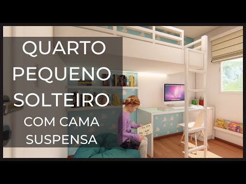 QUARTO DE SOLTEIRO COM CAMA SUSPENSA - SÉRIE 2/3