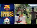 How Ansu Fati is training from home