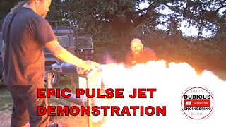 DuB-EnG: PULSE JET ROCKET ENGINE EXPLOSION - Epic home made DIY jet How to START IT - ball of flames