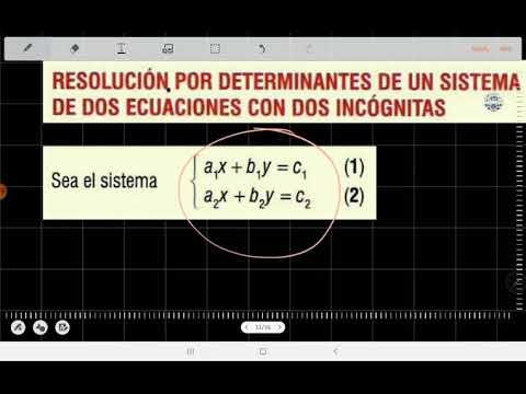 Sistemas de ecuaciones por determinantes 2