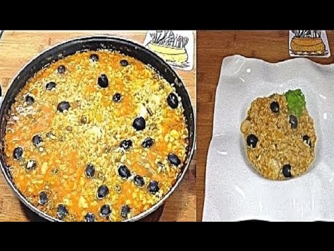 ARROZ CALDOSO CON GAMBAS Y ACEITUNAS DE FORMA FACIL Y SENCILLA
