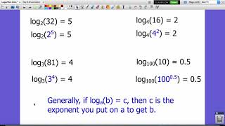 Check out this video to hear me explain the basics of logarithms! 