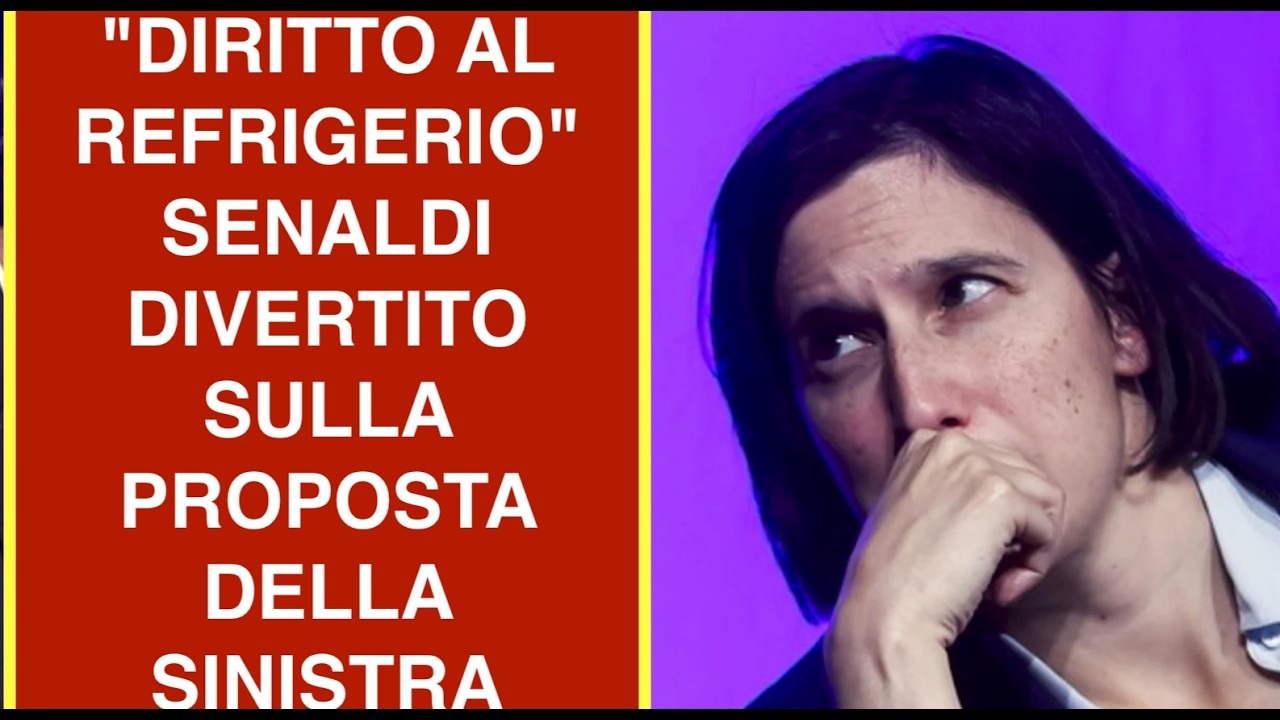 "DIRITTO AL REFRIGERIO" SENALDI DIVERTITO SULLA PROPOSTA DELLA SINISTRA