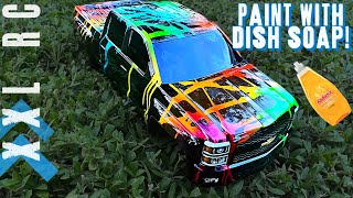 Paint with DISH SOAP!? | Unique Neon Calico Paint Job on an RC Car Body | XXL RC