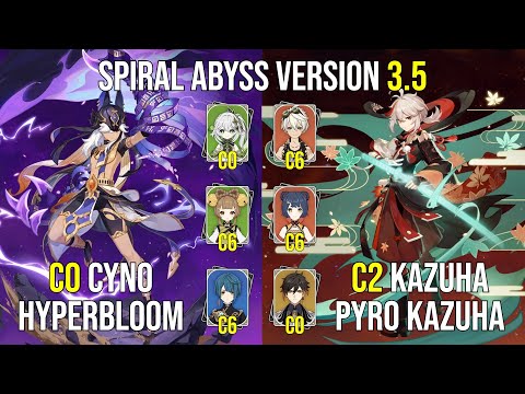 C0 Cyno Hyperbloom - C2 Kazuha Pyro Kazuha | 3.4 - 3.5 Spiral Abyss