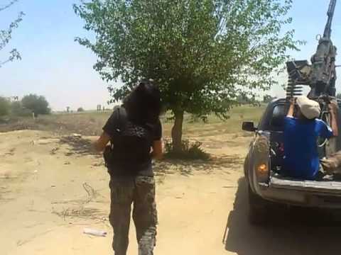 التصدي للطيران الحربي برشاش 14.5 من قبل كتيبة أحرار الطيانة في ريف دير الزور