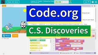 Code.org Lesson 18.5 Project - Interactive Card | Answers | CS Discoveries 3b + AI Discoveries 4b