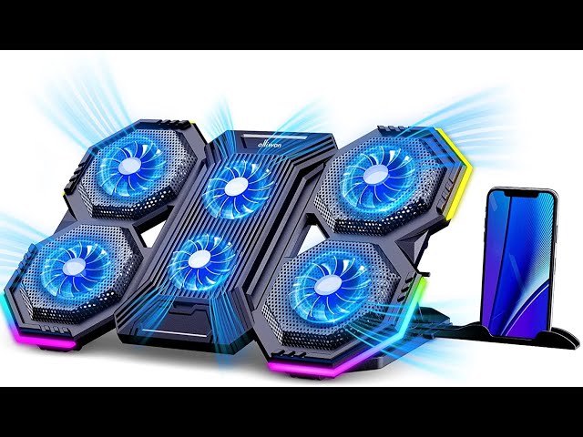 Vídeo relacionado con EMPIRE GAMING - Turboost Aluminium Soporte de refrigeración para portátiles Gamer Compatible de 12 a 17 Pulgadas - 5 Ventiladores potentes y silenciosos - Ergonómico 5 Alturas Regulables - Led