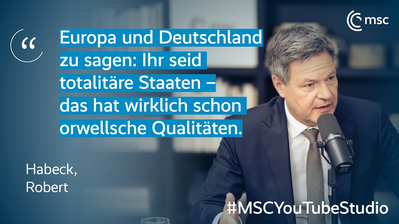 Robert Habeck reagiert auf die Rede von US-Vizepräsident JD Vance | MSC YouTube Studio 2025