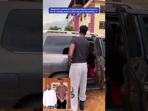 MUSEVENI'S GRAND SON RUGANZIANA MUGINA ARRIVING FOR HIS BASKET BALL TRAINING SESSION