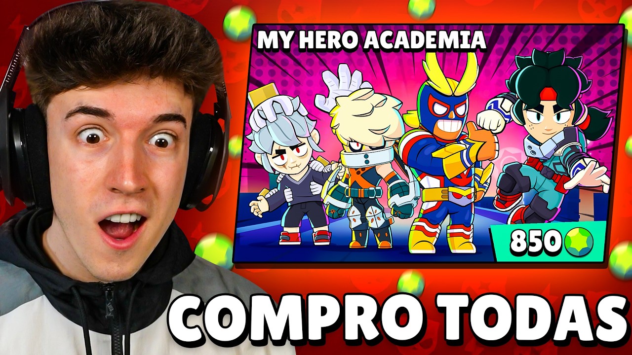 COMPRO *TODAS* LAS SKINS de MY HERO ACADEMIA en BRAWL STARS
