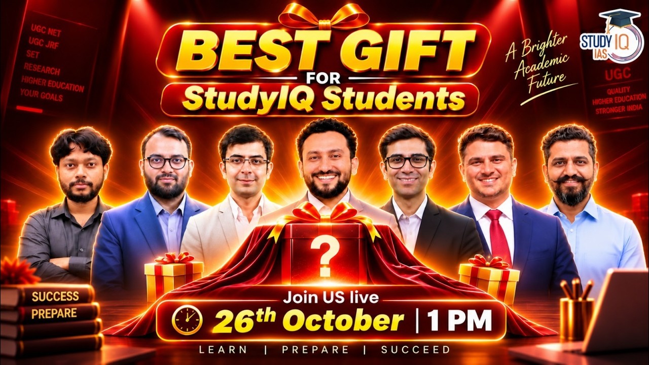 The Best Gift for StudyIQ Students | Join Us LIVE on 26th October at 1 PM | StudyIQ IAS