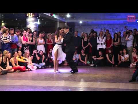  Adrian Veredice  and  Alejandra Hobert  are  dancing  to  the  tango  "  Arrabal  "  by  Osvaldo Pugliese  in  2013