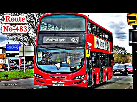 🇬🇧London Bus🚌Ride|Route No 483 Harrow to Windmill Park|Double Decker Bus Ride|Great Guy Vlog