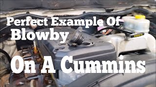 Perfect Example Of Blowby On A Common Rail Cummins