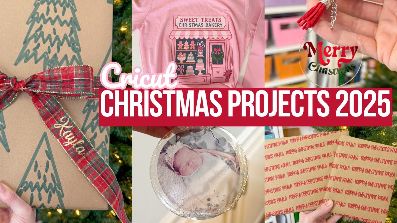 CHRISTMAS CRICUT PROJECT IDEAS 2025 | 5 FESTIVE DIYS YOU CAN STILL MAKE!