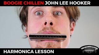 Boogie Chillen by John Lee Hooker via Hakan Ehn Harmonica Lesson on a D harmonica + Free harp tab