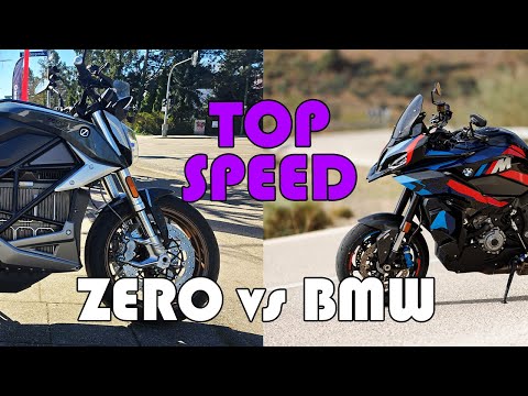 Electric vs Gas ENGINE. Zero SR/F vs BMW M1000XR TOP SPEED German Autobahn