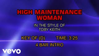 Toby Keith - High Maintenance Woman (Karaoke)
