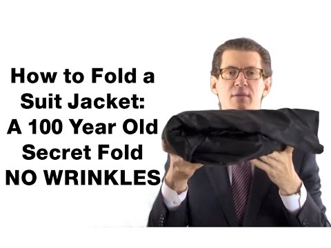 How to Fold a Suit Jacket & Pack Suits NO Wrinkles SUITCAFE.COM