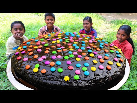 OREO CHOCOLATE CAKE | Giant Oreo Cake Recipe | Oreo Biscuit Cake | Village Fun Cooking
